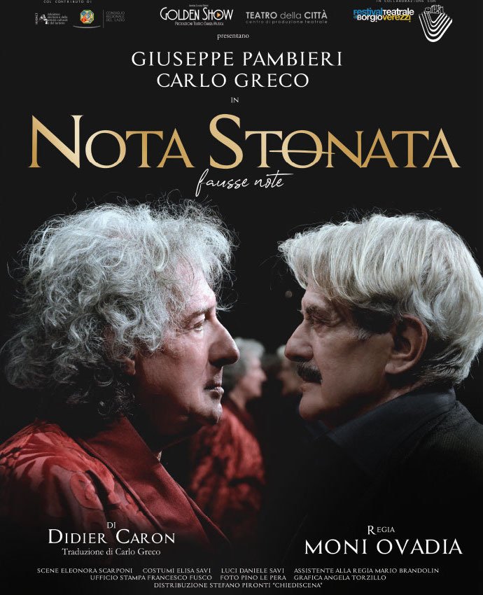 Nota Stonata, 2020 con Carlo Greco, Giuseppe Pambieri, regia di Moni Ovadia. Golden Show, Roma per gentile concessione di Golden Show Trieste